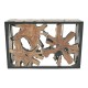 315-000005 Κονσόλα Donis Inart φυσικό-μαύρο μασίφ ξύλο teak 120x40x75εκ
