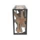 315-000005 Κονσόλα Donis Inart φυσικό-μαύρο μασίφ ξύλο teak 120x40x75εκ