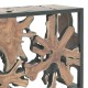 315-000005 Κονσόλα Donis Inart φυσικό-μαύρο μασίφ ξύλο teak 120x40x75εκ