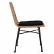 14510059 Καρέκλα Κήπου ArteLibre AFRANIUS Φυσικό/Μαύρο Rattan/Μέταλλο 47x50x85cm Φυσικό/Μαύρο