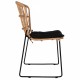 14510060 Καρέκλα Κήπου ArteLibre ALFENUS Φυσικό/Μαύρο Rattan/Μέταλλο 50x55x84cm Φυσικό/Μαύρο