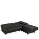 14210254 Καναπές Κρεβάτι Γωνιακός ArteLibre NILES Αναστρέψιμος Ανθρακί 190x147x84cm Ανθρακί/Μαύρο