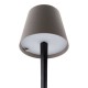 15290005 Επιτραπέζιο Φωτιστικό ArteLibre LED Φορητό MILANO Μαύρο/Taupe Αλουμίνιο/Μέταλλο 11x11x28cm
