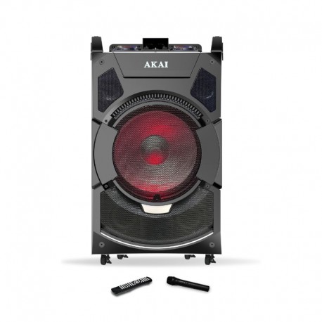 110582-0133 Akai DJ-S3HB Διπλό φορητό ηχείο με μίκτη με 2xBluetooth, 2xUSB, 2xSD, 2xAUX, 2xFM, 2xLED, TWS, LED, 2 υποδοχές για μ