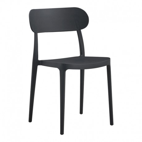 262-000034 Καρέκλα Amvroan pakoworld με UV protection ανθρακί pp 51x49x79.5εκ