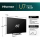 Hisense Smart Τηλεόραση 65" 4K UHD Mini LED 65U7NQ HDR (2024) D