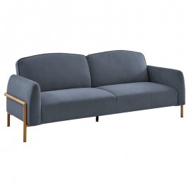 Ε9415,1 MOLINO Καναπές - Κρεβάτι Σαλονιού - Καθιστικού, Ύφασμα Σκούρο Γκρι