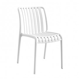Ε3801,10 MODA Καρέκλα Στοιβαζόμενη PP - UV Protection, Απόχρωση Άσπρο