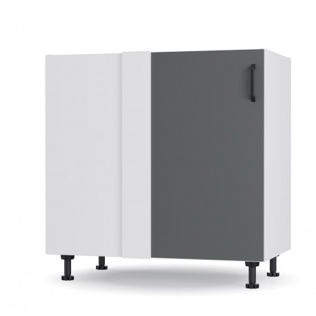 BC80822M03 Modest Κάτω Γωνιακό Ντουλάπι Ανθρακί 80x48x82εκ
