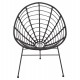 ΠΟΛΥΘΡΟΝΑ ΤΥΠΟΥ ΦΩΛΙΑ ΜΕΤΑΛΛΙΚΗ ALLEGRA HM5458.12 ΜΕ WICKER-ΜΑΥΡΟ 73x78x88Υεκ.