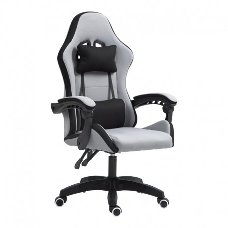275-000015 Καρέκλα γραφείου gaming Gline pakoworld μαύρο-γκρι ύφασμα μαύρο pp 60x59x118εκ