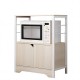 14370219 Ραφιέρα Κουζίνας ArteLibre AMUR Maple/Λευκό MDF/Μέταλλο 60x30x70cm Φυσικό/Λευκό/Maple