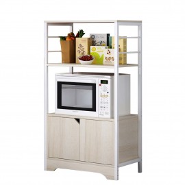 14370223 Ραφιέρα Κουζίνας ArteLibre GORAL Maple/Λευκό MDF/Μέταλλο 60x30x95cm Φυσικό/Λευκό/Maple