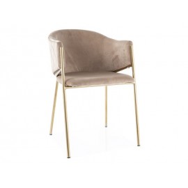 80-3538 KRZESŁO BONO VELVET ZŁOTY STELAZ/BEŻ BLUVEL 28