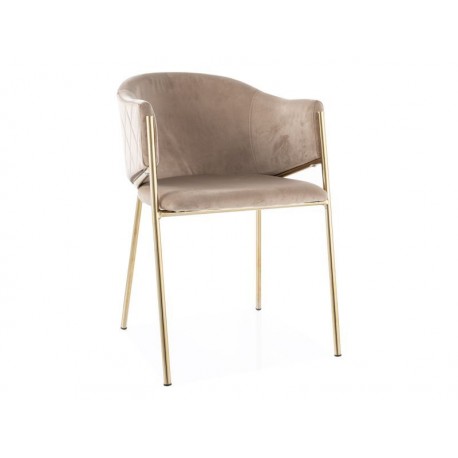 80-3538 KRZESŁO BONO VELVET ZŁOTY STELAZ/BEŻ BLUVEL 28