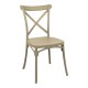 326-000016 Καρέκλα Crossie pakoworld pp σε απόχρωση cappucino 38x46.5x82εκ
