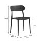 262-000034 Καρέκλα Amvroan pakoworld με UV protection ανθρακί pp 51x49x79.5εκ