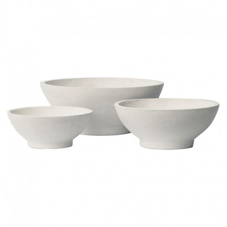 Ε6308,S FLOWER POT-9  Set 3 τεμαχίων Απόχρωση Milk White