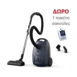 AEG AB51C1DB Ηλεκτρική Σκούπα 650W με Σακούλα 3lt Μαύρη