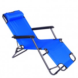 14660035 Καρέκλα Ξαπλώστρα Παραλίας ArteLibre PALAWAN Μπλε Μέταλλο/Ύφασμα 153x60x75cm Μπλε