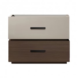 072-000105 Κομοδίνο Sonlen pakoworld μελαμίνη και mdf σε καρυδί-μπεζ απόχρωση 60x40x44.5εκ