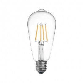 342-000077 Λαμπτήρας LED ST64 Bulb pakoworld 4W 3000K E27 clear