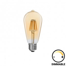 342-000082 Λαμπτήρας LED ST64 Bulb pakoworld dimmable 8W E27 amber