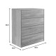 072-000113 Συρταριέρα Kuanger pakoworld mdf σε φυσική απόχρωση 80x40x80εκ