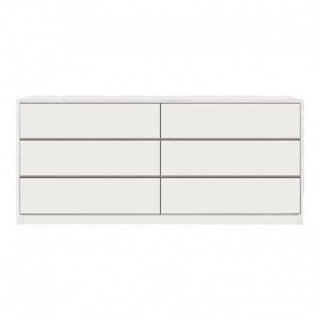 072-000112 Συρταριέρα Kuanger pakoworld mdf σε λευκή απόχρωση 120x40x70εκ