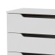 184-000051 Συρταριέρα Azenor pakoworld 4ων συρταριών λευκό 72x38x83εκ