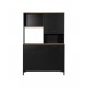 009.GM39 Manchester μπουφές για κουζίνα 119x41x180εκ. Helvezia Oak / Black  Helvezia Oak / Black 119x41εκ. Ύψος : 180εκ.