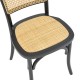 263-000043 Καρέκλα Zozele pakoworld φυσικό rattan pe-μαύρο toon wood 45x51x88εκ