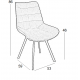 11-1599-S Καρέκλα Τραπεζαρίας Μεταλλική 4τμχ Mira Grey Ύφασμα 53x59x46-86εκ.