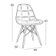 10-0080-S Καρέκλα Τραπεζαρίας Ξύλινη 4τμχ Amanta Cream PU 44x54x43-83εκ.