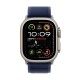 Apple Watch Ultra 2 2024 Titanium 49mm Αδιάβροχο με eSIM και Παλμογράφο (Natural με Blue Trail Loop (S/M))