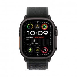 Apple Watch Ultra 2 2024 Titanium 49mm Αδιάβροχο με eSIM και Παλμογράφο (Black Titanium Case with Black Trail Loop - M/L)