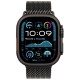 Apple Watch Ultra 2 2024 Titanium 49mm Αδιάβροχο με eSIM και Παλμογράφο (Black με Black Titanium Milanese Loop - Medium)