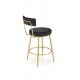 60-24901 H115 bar stool, black / gold