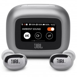 JBL Live Buds 3 Bluetooth Handsfree Ακουστικά με Αντοχή στον Ιδρώτα και Θήκη Φόρτισης Ασημί (JBLLIVEBUDS3SIL)