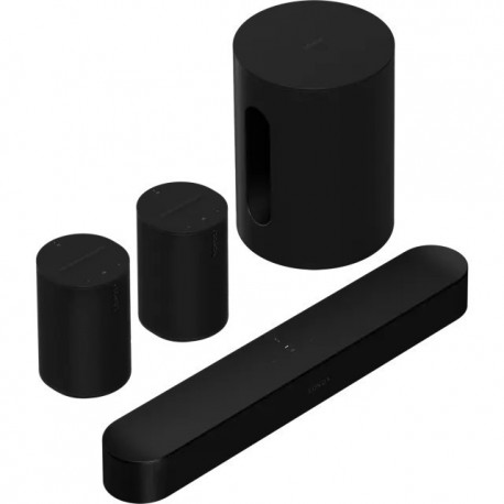 Sonos Σετ Ηχείων Home Cinema 5.1 Immersive Set Ray+2xEra 100+SUB Mini Ενσωματωμένο WiFi Dolby Atmos Black