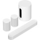 Sonos Σετ Ηχείων Home Cinema 5.1 Immersive Set Ray + 2xEra 100 + SUB Mini Ενσωματωμένο WiFi Dolby Atmos White με Ασύρματα Ηχεία