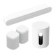 Sonos Σετ Ηχείων Home Cinema 5.1 Immersive Set Ray + 2xEra 100 + SUB Mini Ενσωματωμένο WiFi Dolby Atmos White με Ασύρματα Ηχεία