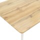 200-001002 Τραπεζαρία Gaston-Cuba pakoworld σετ 5τεμ pp-mdf σε λευκή-sonoma απόχρωση120x80x75εκ