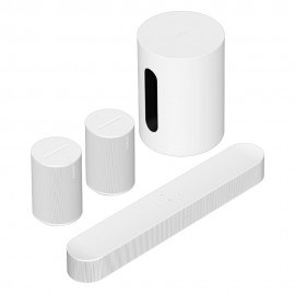 37208-9+37114-5+37212-3 Sonos Beam 5.1 Set: Soundbar Sonos Beam Gen2 + 2x Sonos Era 100 + Sonos Sub Mini White