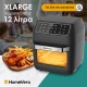 HomeVero HV-AF12.2XL Air Fryer 12lt Μαύρο