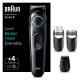 Braun BT3421 Series 3 Trimmer Μηχανή Επαναφορτιζόμενη Black / Vibrant