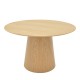 101-000112 Τραπέζι Kayano pakoworld mdf σε φυσική απόχρωση Φ120x72εκ
