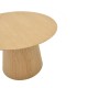 101-000110 Βοηθητικό τραπέζι Kayano pakoworld mdf σε φυσική απόχρωση Φ60x40εκ