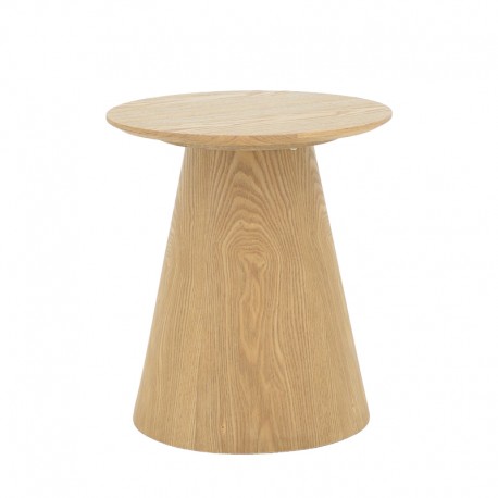101-000108 Βοηθητικό τραπέζι Kayano pakoworld mdf σε φυσική απόχρωση Φ45x50εκ