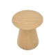 101-000108 Βοηθητικό τραπέζι Kayano pakoworld mdf σε φυσική απόχρωση Φ45x50εκ